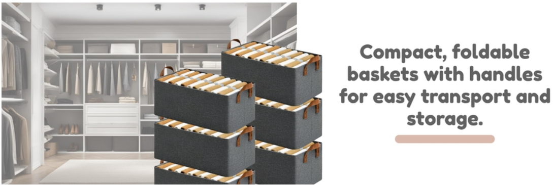Collapsible Fabric Storage Cubes โ Pack of 6