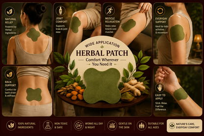 HERBAL KNEE PATCH  🌿 Natural Comfort for Everyday Movement 10 Patches