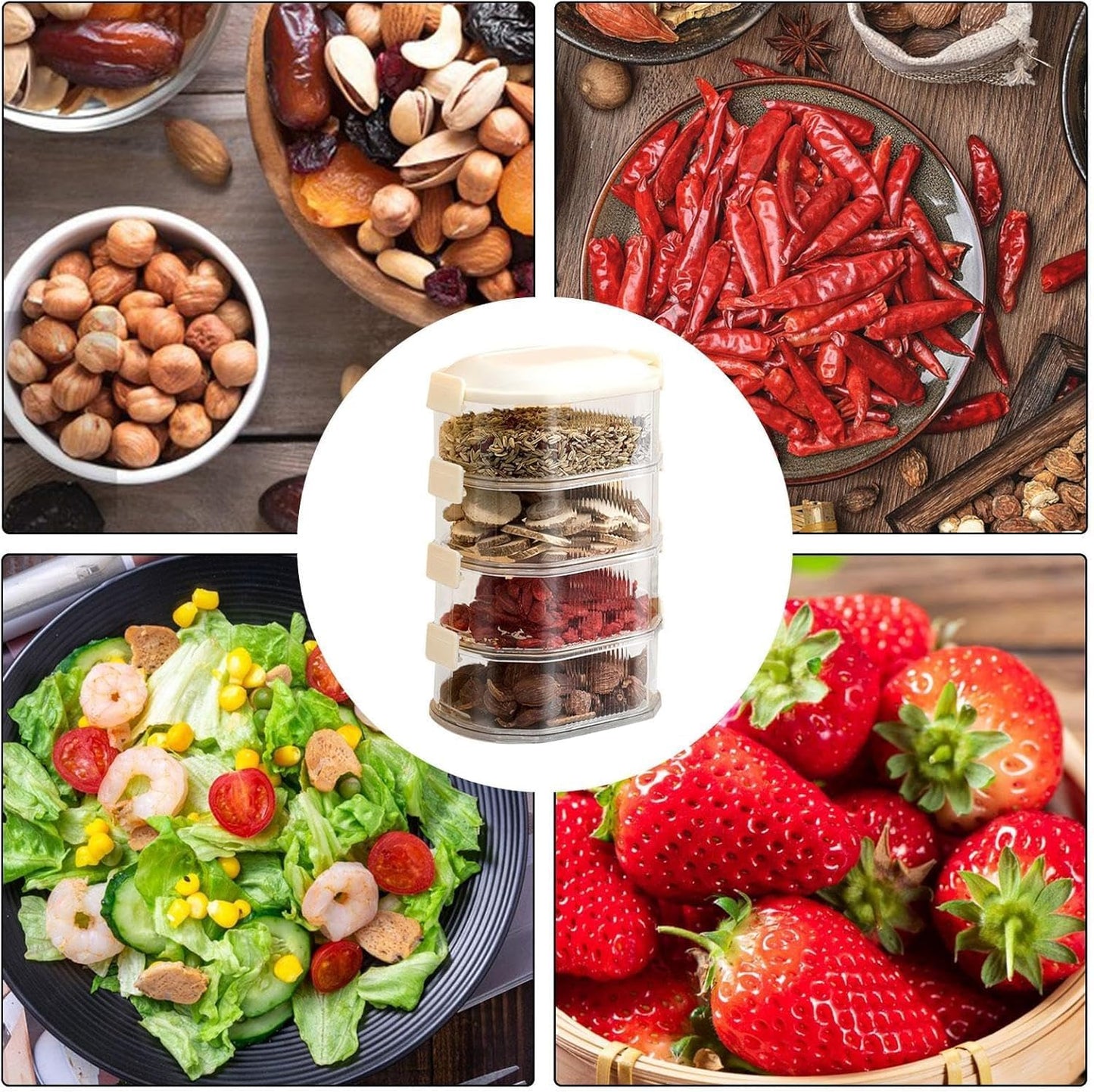 4-Layer Stackable Food Storage Box