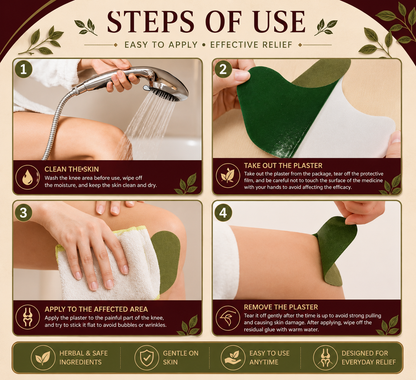 HERBAL KNEE PATCH  🌿 Natural Comfort for Everyday Movement 10 Patches