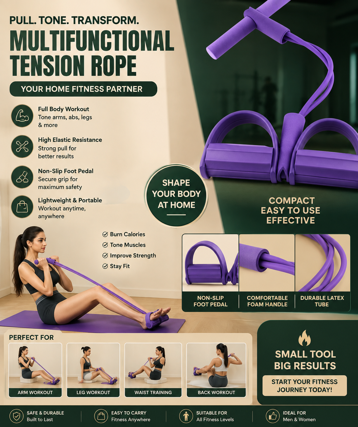 Yoga Pedal Puller Resistance Band Fitness Equipment