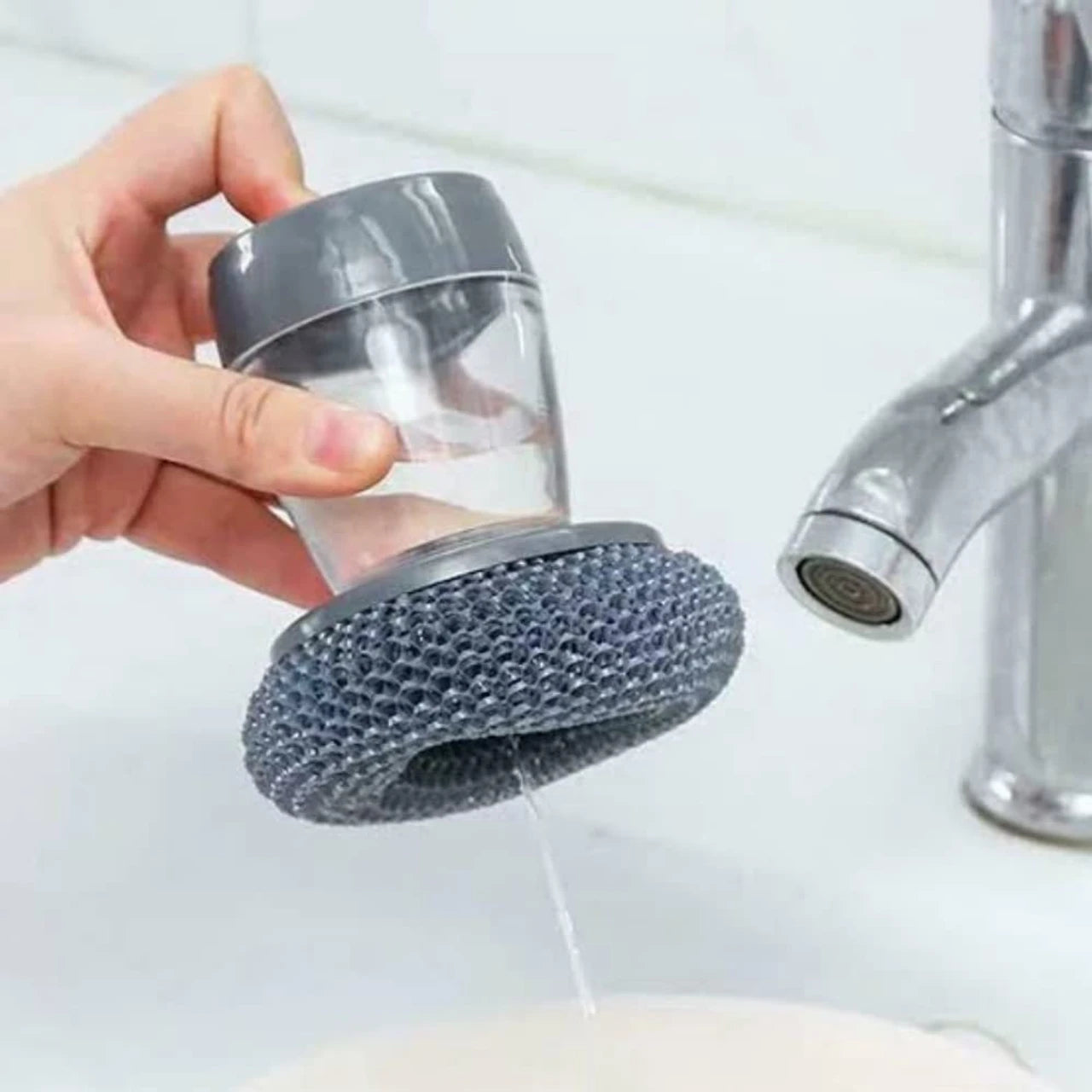Push Dispenser With Cleaning Brush (Pack Of 1)
