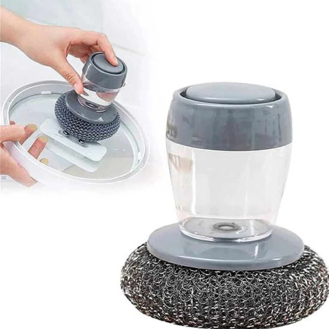 Push Dispenser With Cleaning Brush (Pack Of 1)