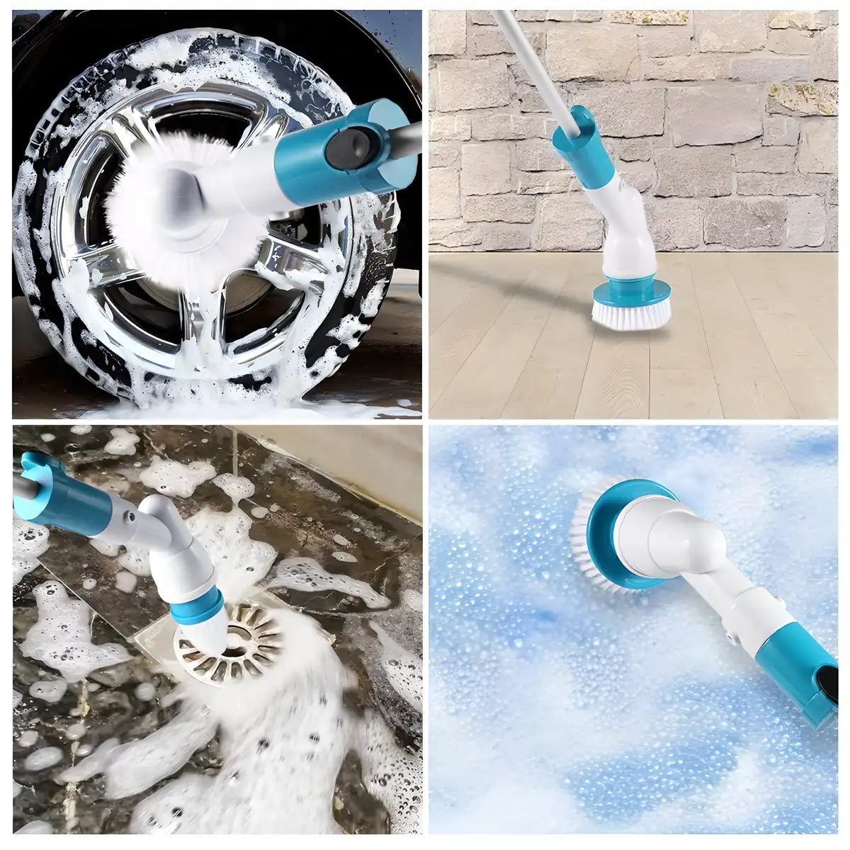 Mop - 360º Cordless Multipurpose Power Surface Cleaner With 3 Cleaning Brush