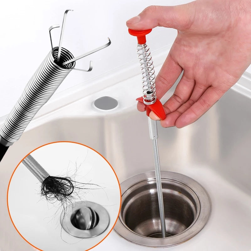 Stainless Steel Drain Cleaning Spring Stick