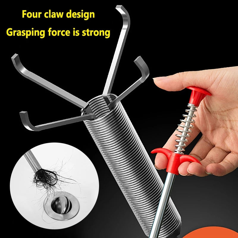 Stainless Steel Drain Cleaning Spring Stick