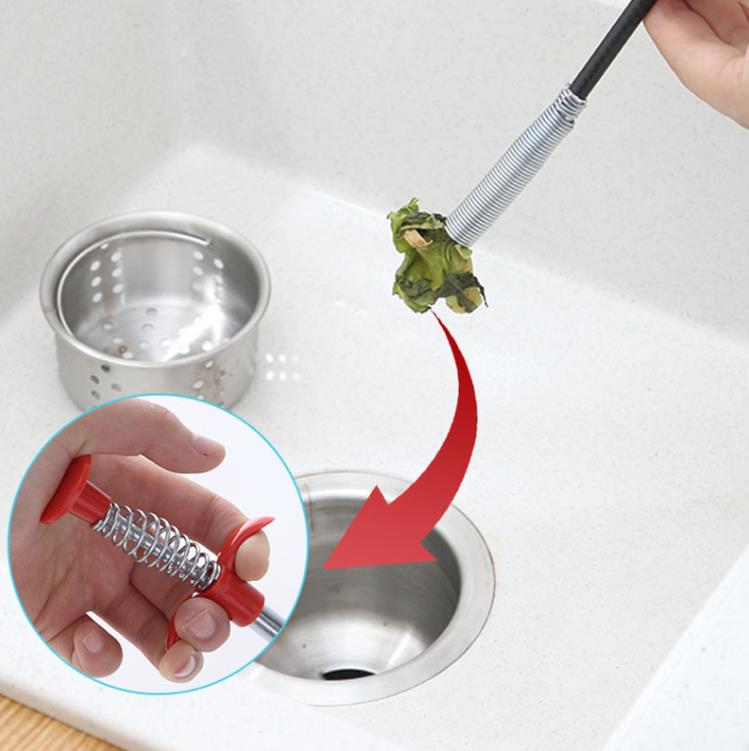 Stainless Steel Drain Cleaning Spring Stick