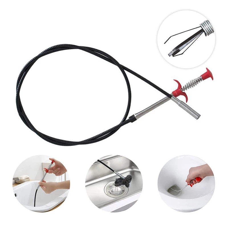 Stainless Steel Drain Cleaning Spring Stick
