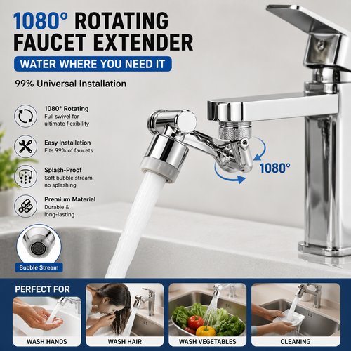 2 Mode Splash Filter Kitchen Tap Extended Faucet