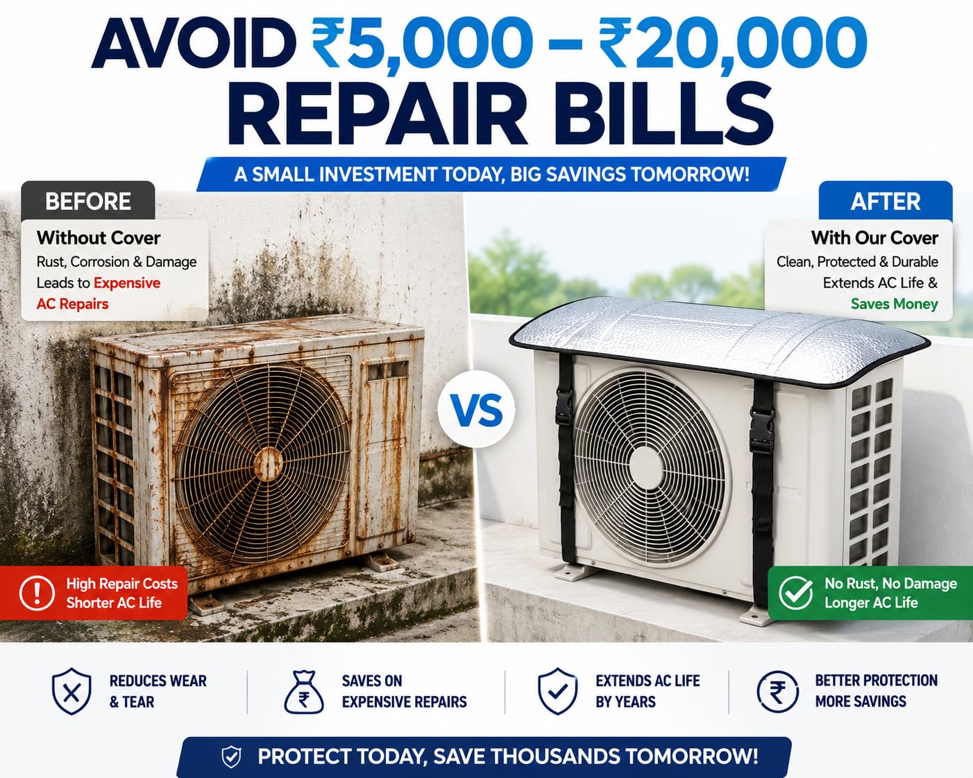 AC Outdoor Unit Protector Cover