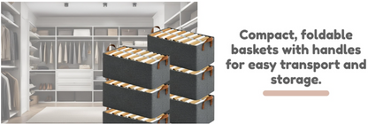 Collapsible Fabric Storage Cubes — Pack of 6