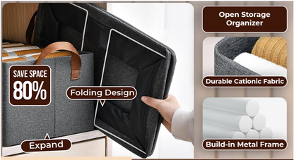 Collapsible Fabric Storage Cubes — Pack of 6