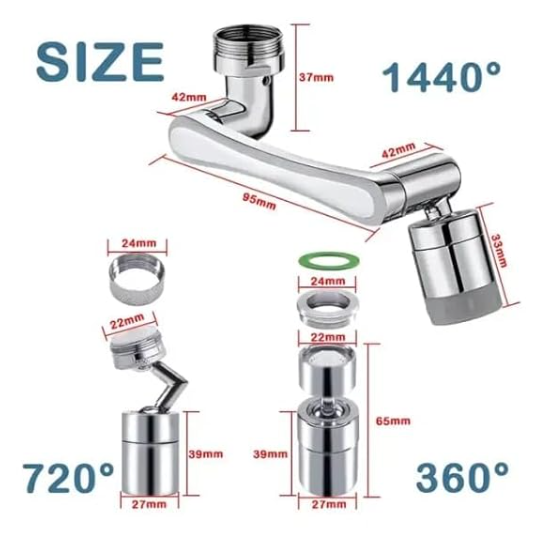 2 Mode Splash Filter Kitchen Tap Extended Faucet