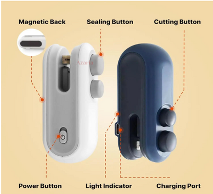 PAXUVO™ SmartSeal Mini USB Rechargeable Portable Heat Sealer