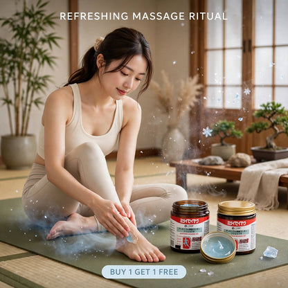 Japanese Soothing Cooling Massage Gel - Refreshing Daily Massage Ritual | Buy 1 Get 1 FREE - Pack of 2 | With Aminoglucose, Hyaluronic Acid & Mugwort Oil | For Shoulder, Back, Wrist, Knee & Ankle Massage