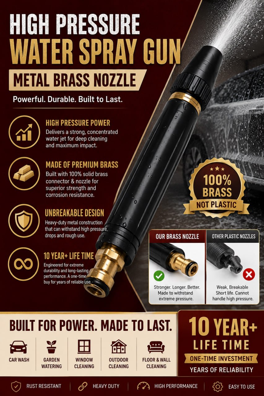 High Pressure Water Spray Brass Nozzle