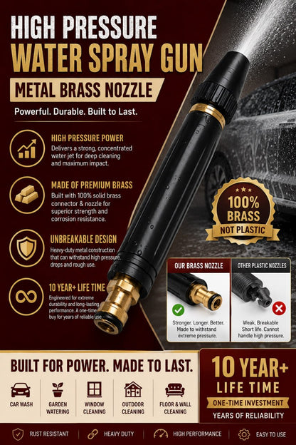 High Pressure Water Spray Brass Nozzle